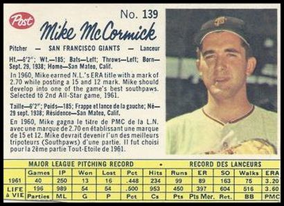 139 Mike McCormick